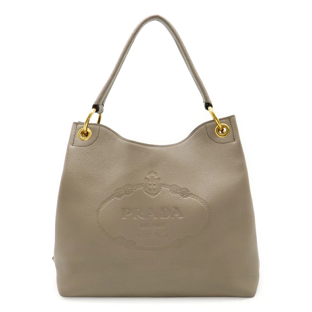 Prada shoulder bag Hobo leather BALTICO Navy Blue